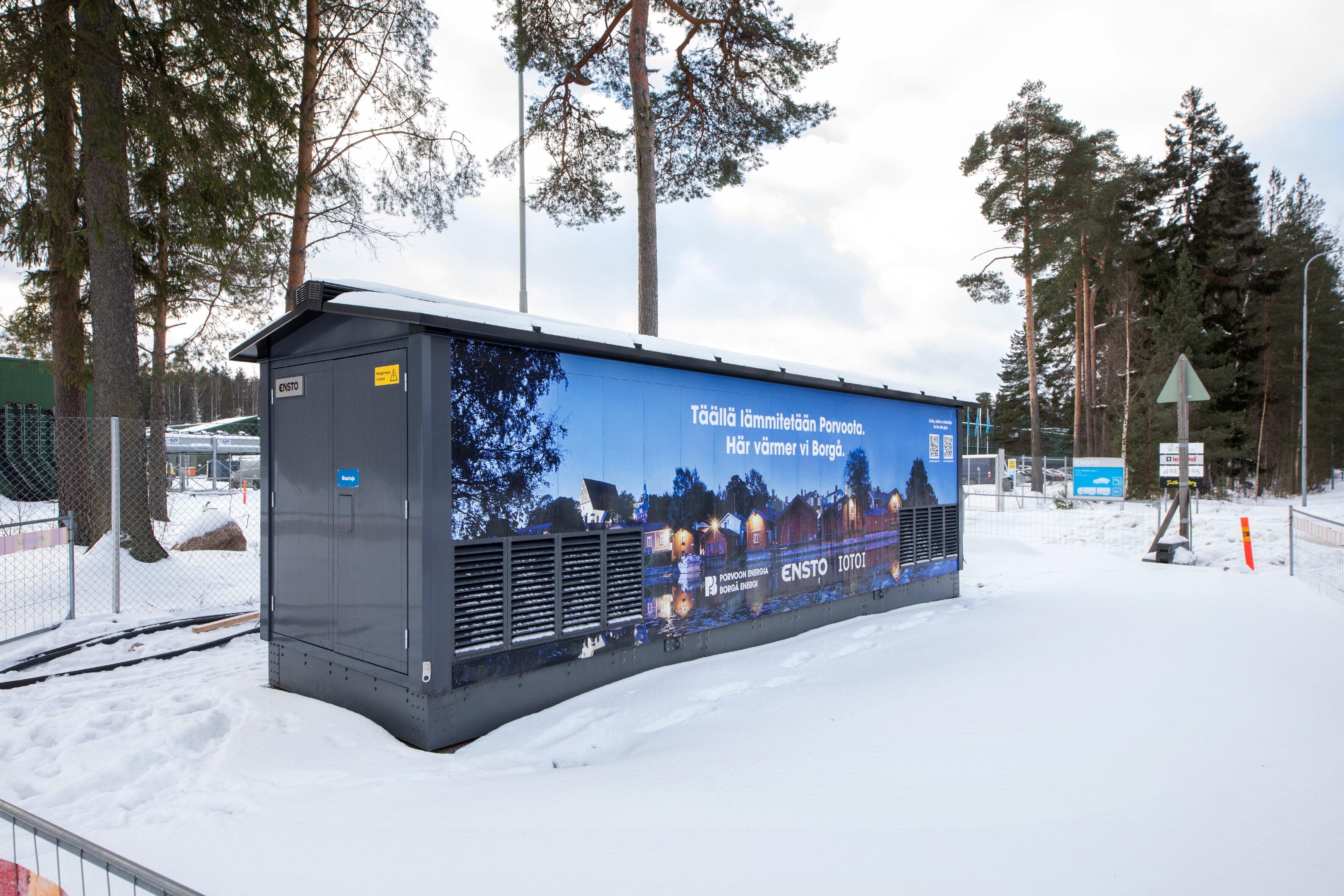 Energiakeskuksen erikoismuuntamo Enstolla Porvoossa.
