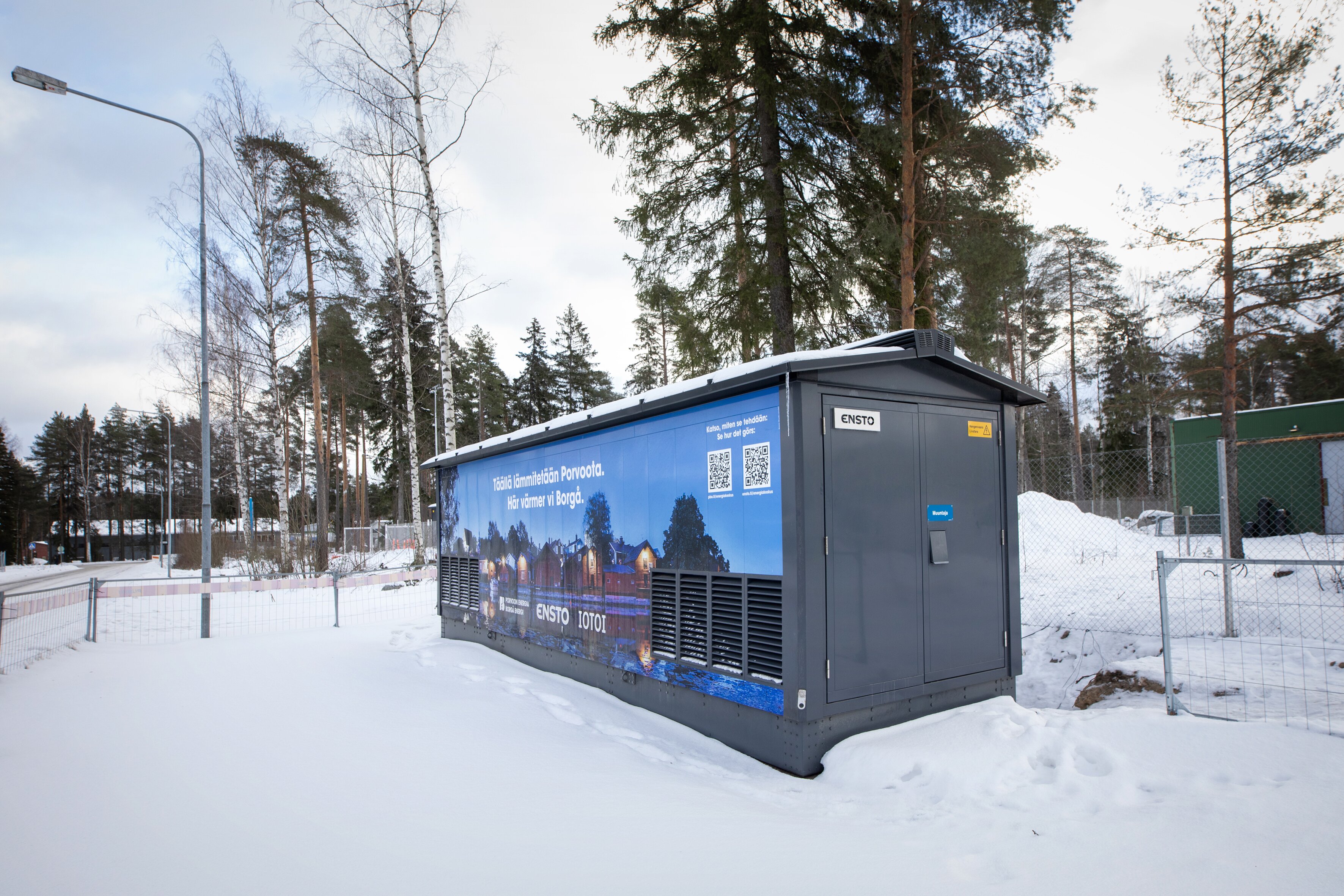Energiakeskuksen erikoismuuntamo Enstolla Porvoossa.