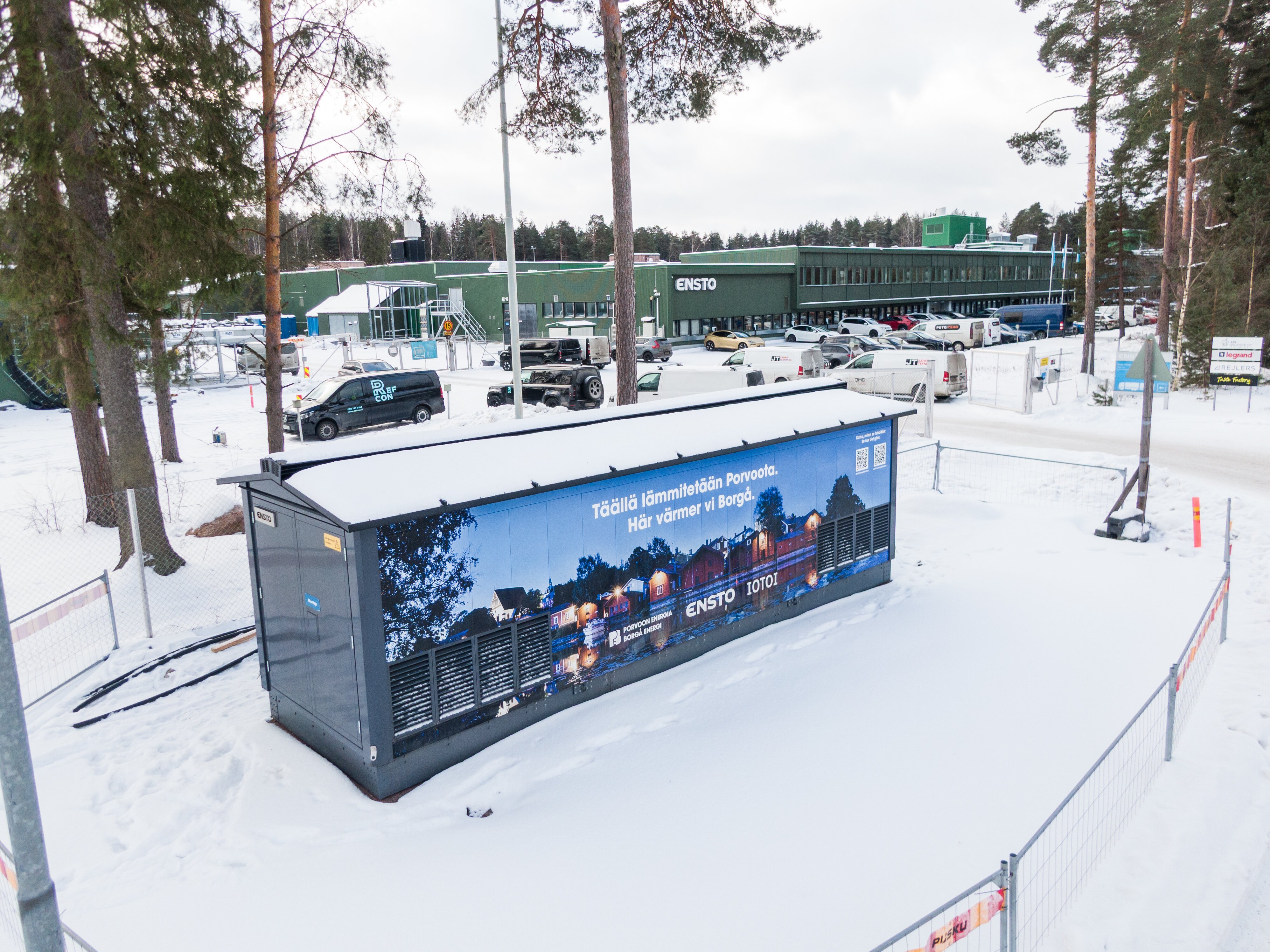 Energiakeskuksen erikoismuuntamo Enstolla Porvoossa.