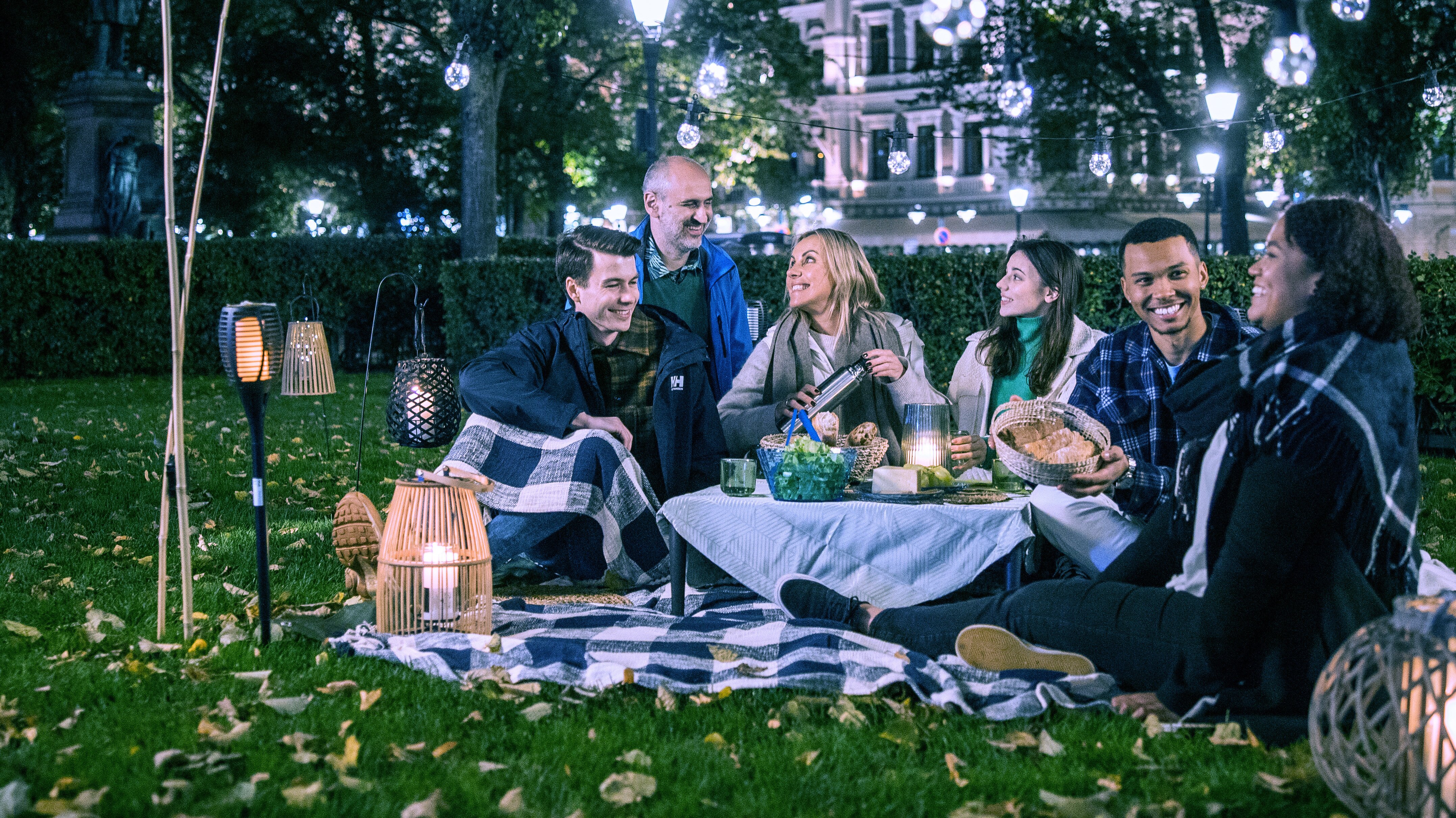 People gathered together to spend time together.