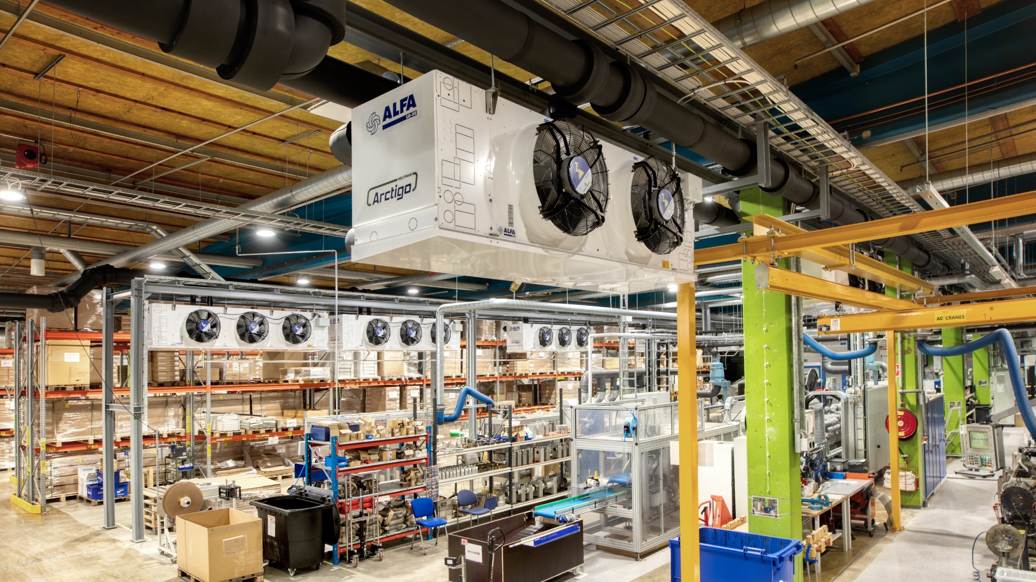 Cooling system at Ensto's Porvoo factory.