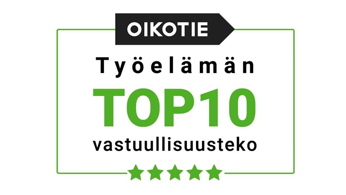 Ensto ehdolla Työelämän vastuullisuusteko 2023 -palkinnon saajaksi.