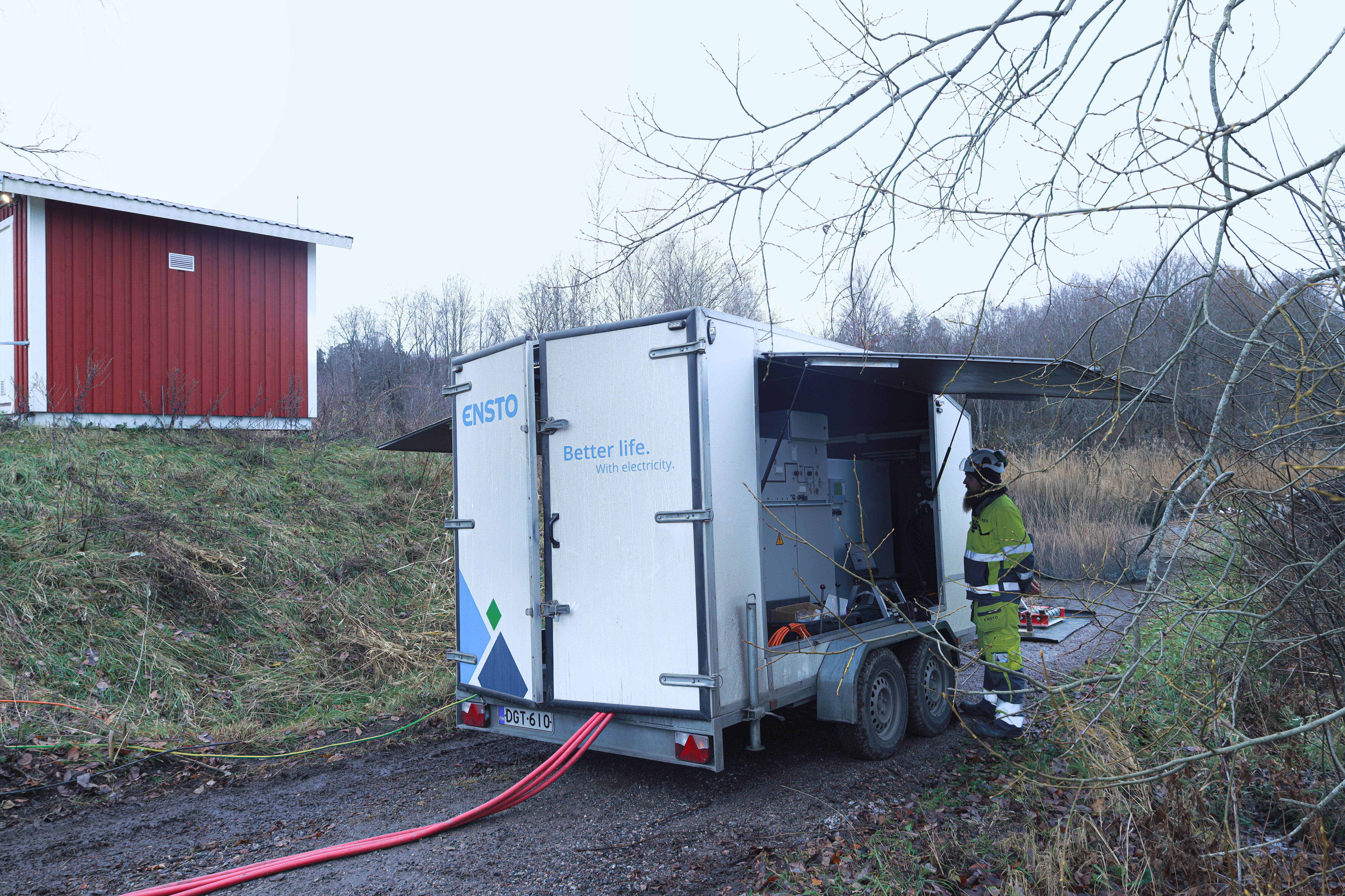 Ensiökoestukset vikavaunulla.