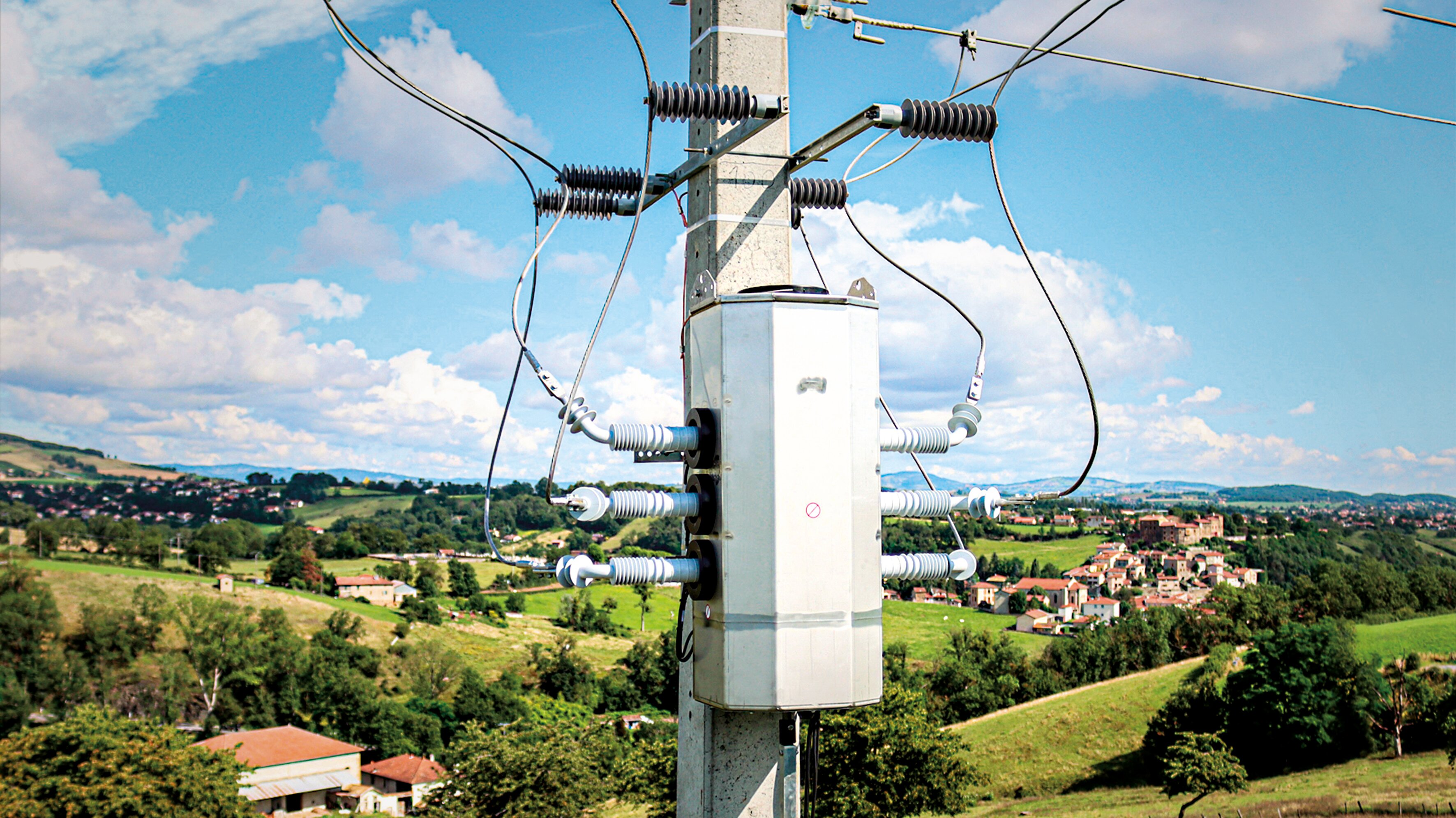 Auguste load break switch discnnector in the countryside.