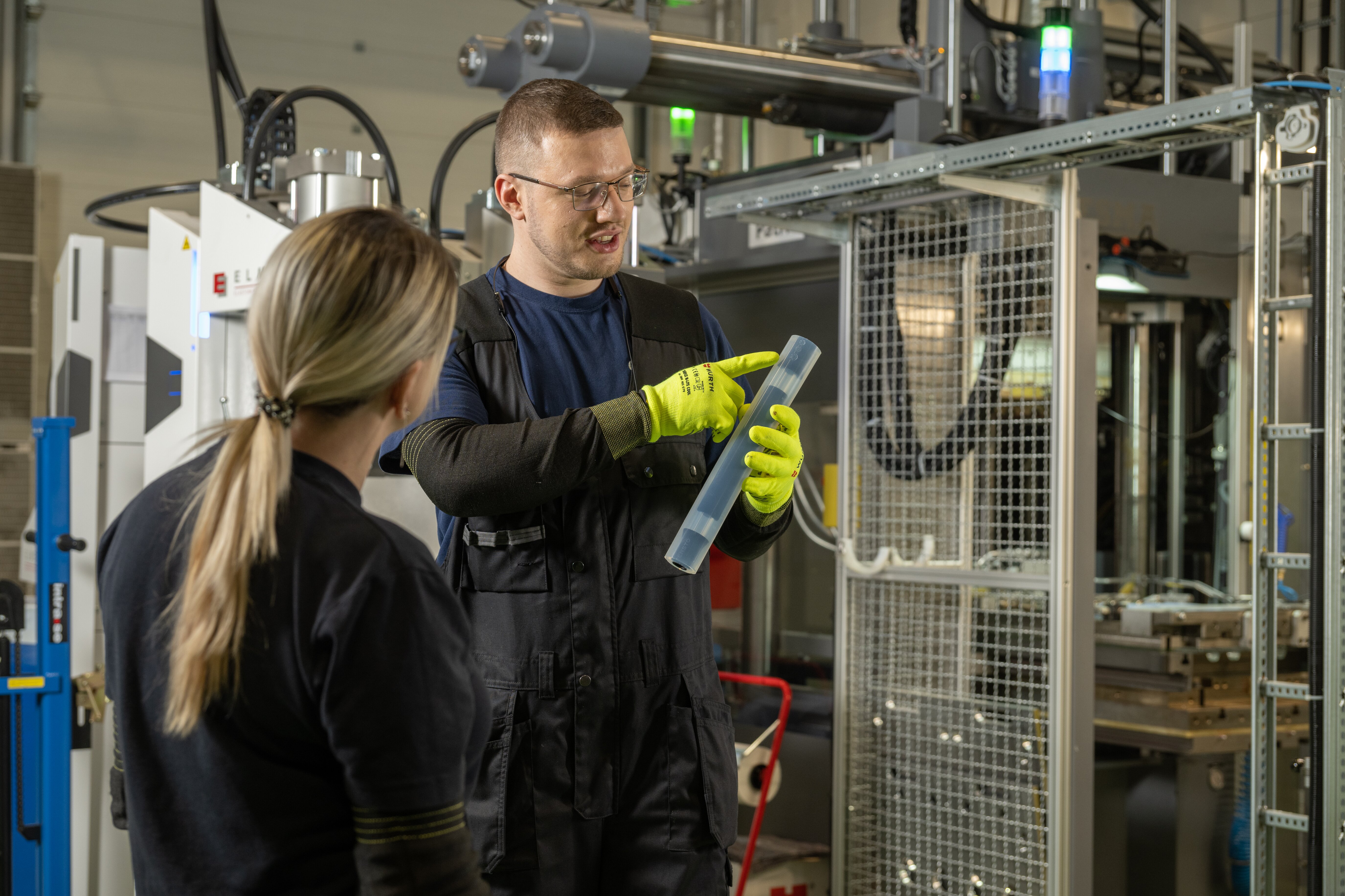 Ensto people working in Keila, Estonia.