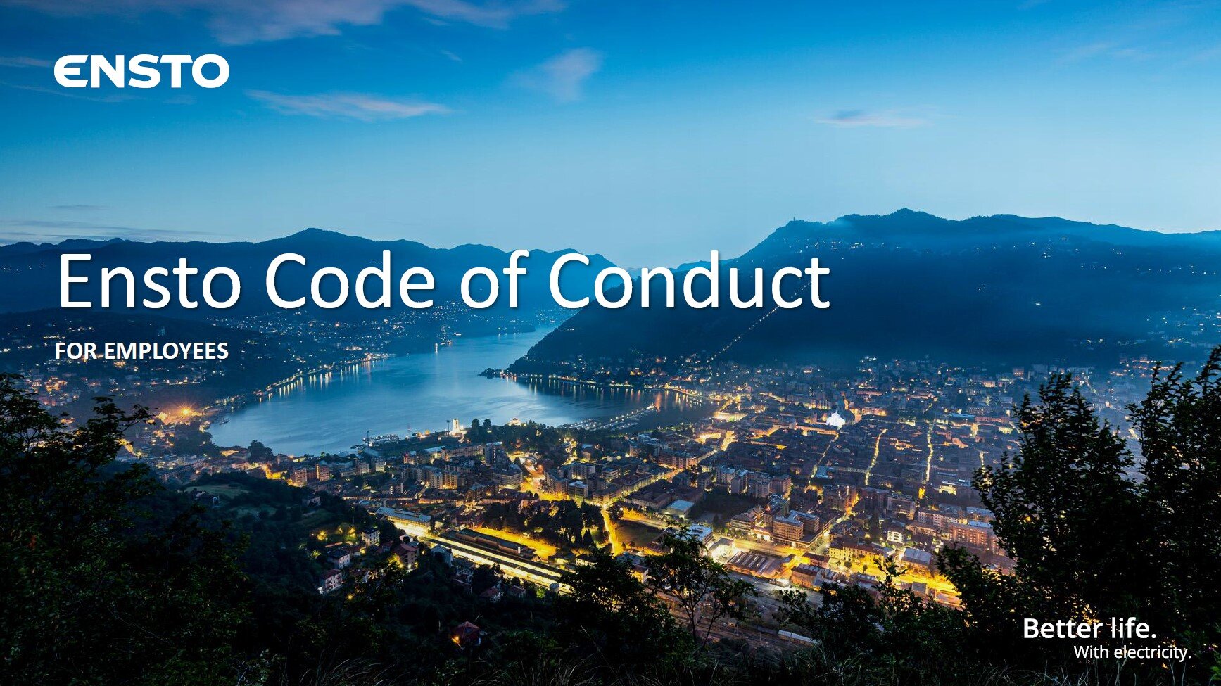 Ensto Code of Conduct.