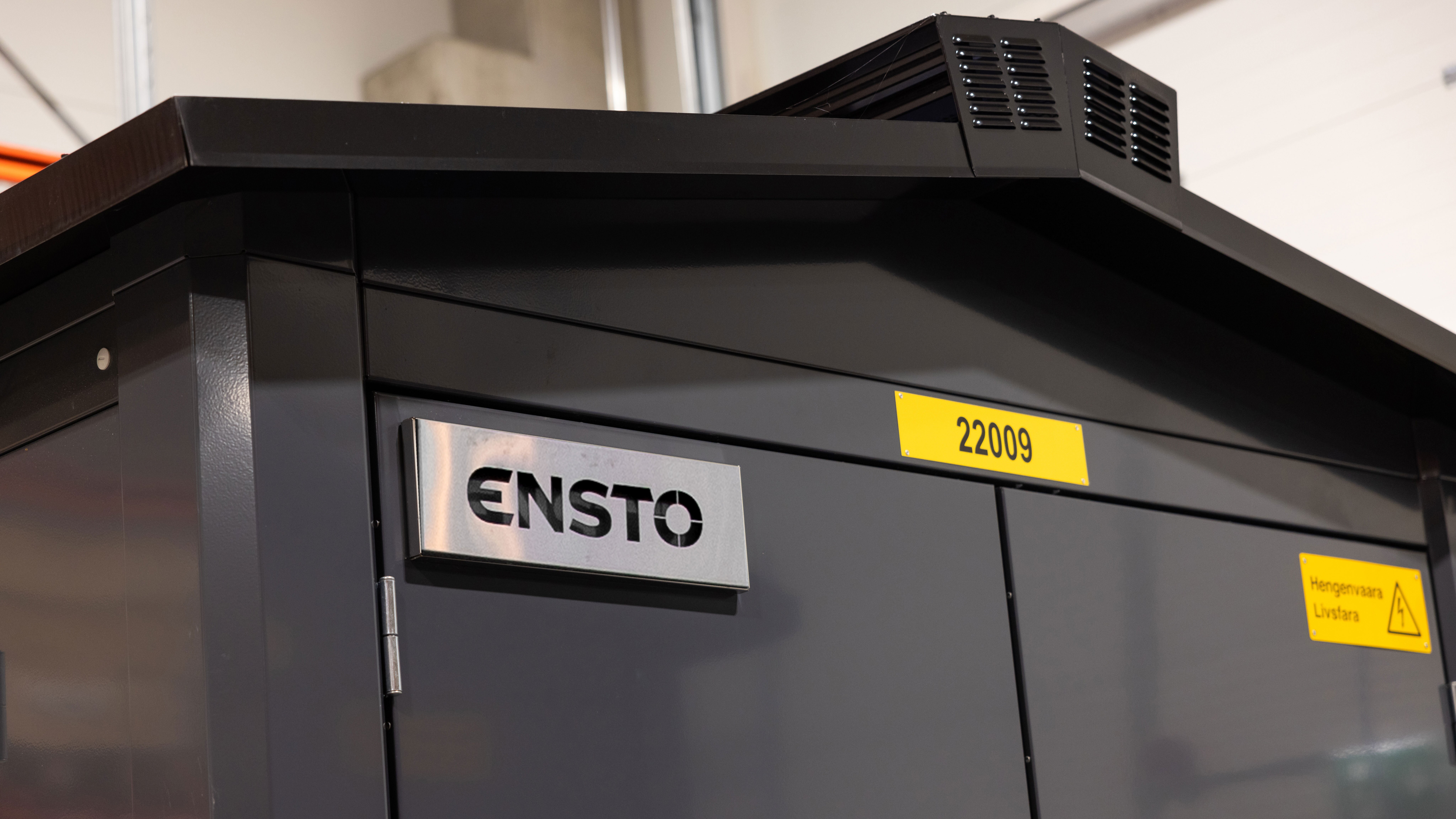 Substation with Ensto logo.